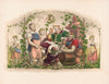 King Gambrinus seated, attended by brewers (1878)