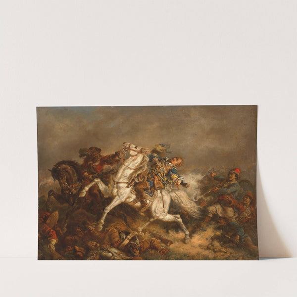 King Gustav II Adolf of Sweden (1594-1632) at the Battle of Lützen by Friedrich Kaiser