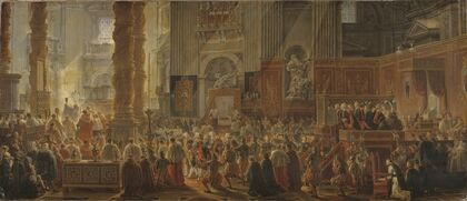 King Gustav III Attending Christmas Mass in 1783, in St Peter’s, Rome