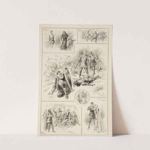 King Henry IV, pt. 1, Haymarket Theatre, May 16, 1896, Mr. Tree as Falstaff, Mr. Waller as Hotspur (1896) by John Jellicoe