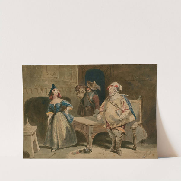King Henry IV, Pt. 1, II, 4, Falstaff, Bardolph and Hostess by Joseph Nash