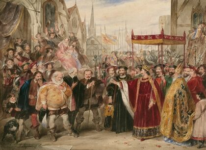 King Henry IV, pt. 2, V, 5, denouncement of Falstaff by the King — size preview
