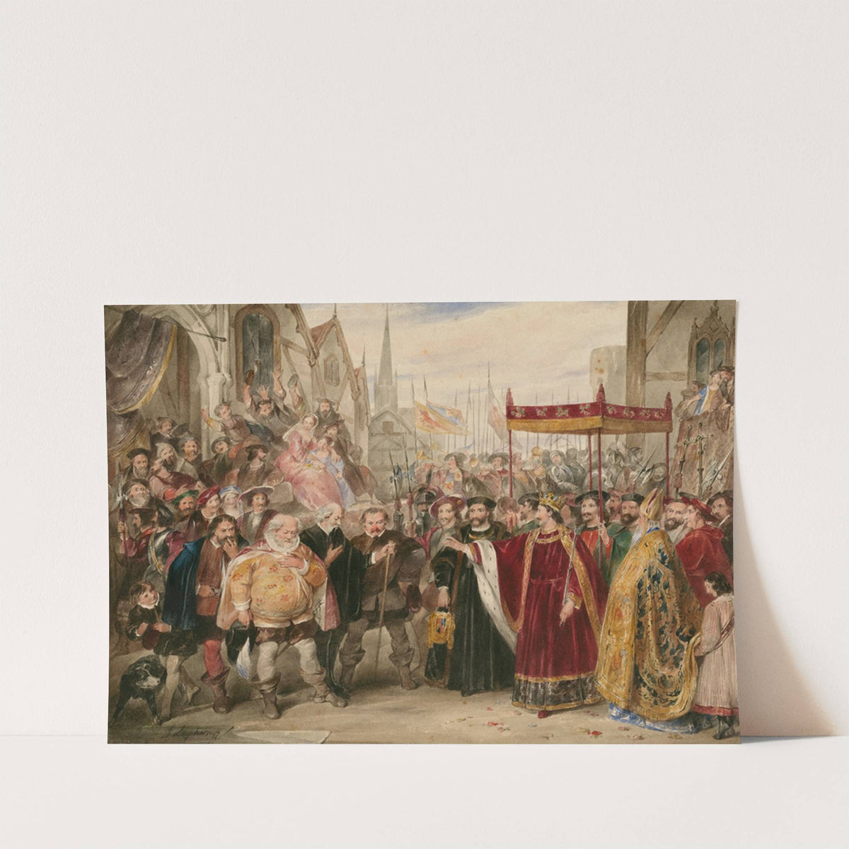 King Henry IV, pt. 2, V, 5, denouncement of Falstaff by the King by James Stephanoff