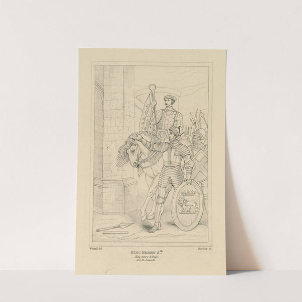 King Henry V, act 3, scene 3, before the gates of Harfleur, King Henry & his train (19th century) by William Francis Starling