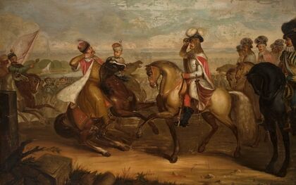 King John III Sobieski meets emperor Leopold at Vienna — size preview