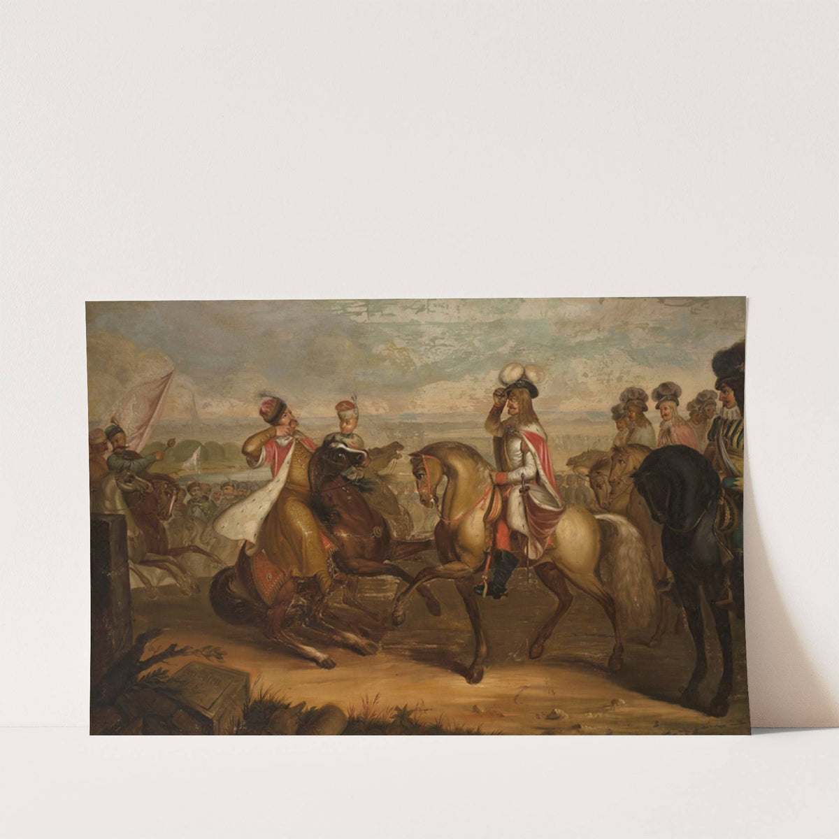 King John III Sobieski meets emperor Leopold at Vienna by Jan Krzysztof Damel