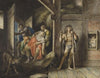 King Lear, III, 6, chamber in a farm house, Kent, Gloucester, and fool bearing the king (1829)