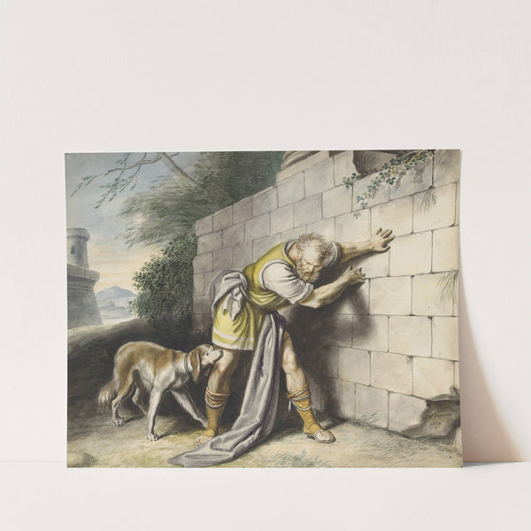 [King Lear, III, 7, Regan; ‘Go thrust him out at gates, and let him smell his way to Dover’ (1829) by Johann Heinrich Ramberg