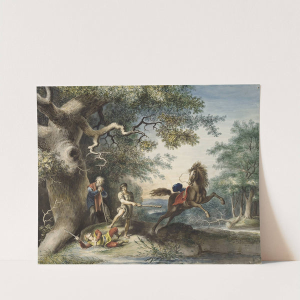 King Lear, IV, 6, Edgar killing Oswald (1829) by Johann Heinrich Ramberg