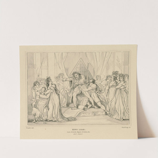 King Lear. Lear, Goneril, Regan, Cordelia, &c., act 1, scene 1 (19th century) by William Francis Starling