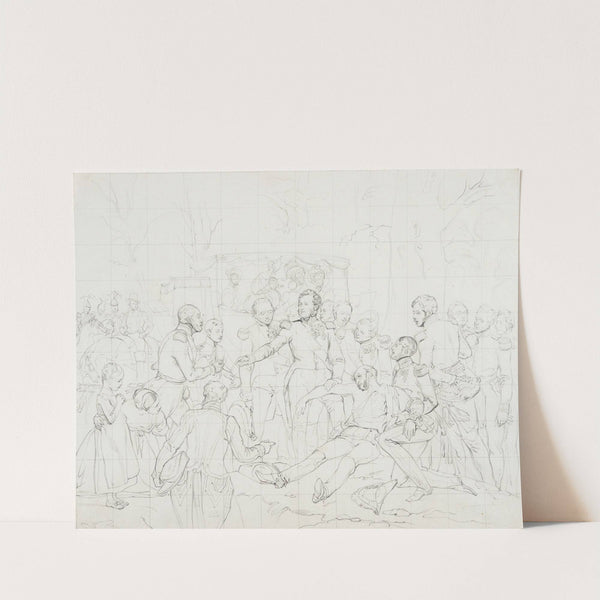 King Louis-Philippe Tending His Courier Vernet by Alfred Johannot