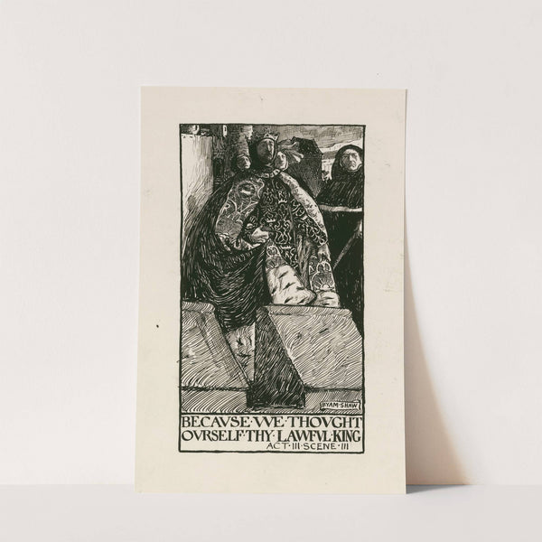 King Richard II; Because we thought ourself thy lawful King Act III Scene III (1900) by Byam Shaw