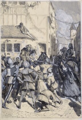 King Richard II, I, 1, Bolingbroke’s entry into London, played at His Majesty’s Theatre (1903)