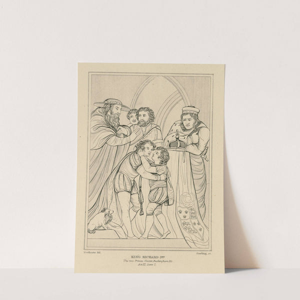 King Richard III, act 3, scene 1; The two Princes, Dukes of Gloster & Buckingham &c (19th century) by William Francis Starling