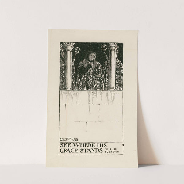 King Richard III; See where his grace stands Act III Scene VII (1900) by Byam Shaw