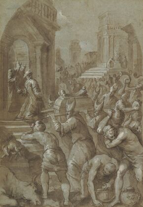 King Solomon Beholds the Ark of the Covenant Being Brought to the Temple — size preview