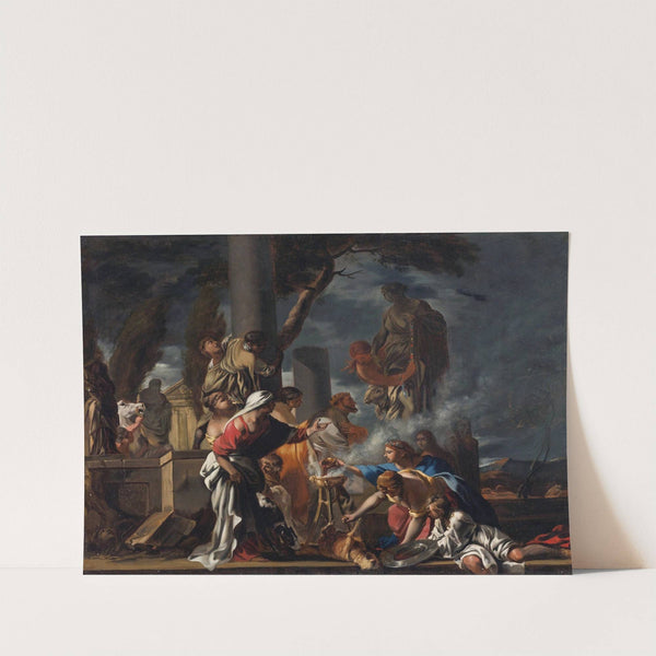 King Solomon Sacrificing To The Idols by Sébastien Bourdon