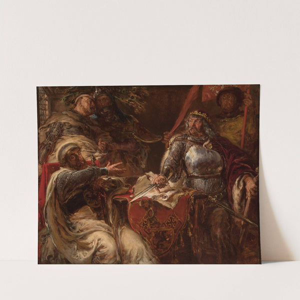 King Władysław Łokietek breaks negotiations with the Teutonic Knights (1879) by Jan Matejko