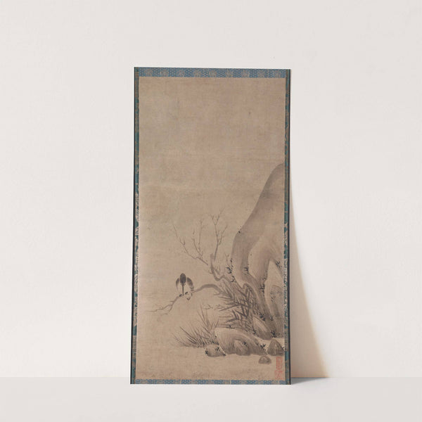Kingfisher Perched above a Stream (late 1400s) by Kenkō Shōkei