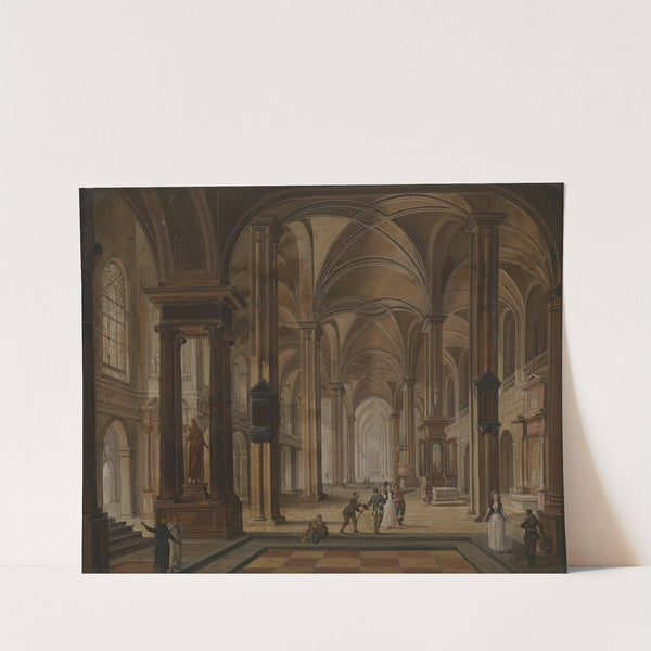 Kircheninterieur mit eleganten Personen by Christian Stöcklin