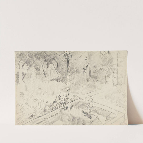 Kirkegårdsmotiv by Christian Krohg