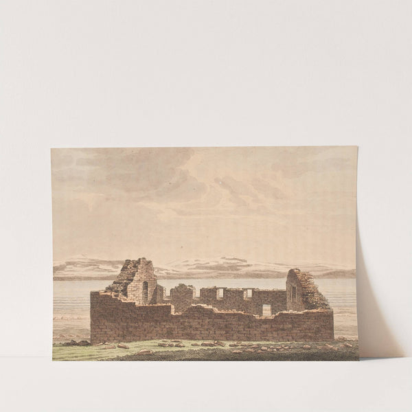 Kirkeruin på Grønland. Illustration til W.A. Graah. Undersøgelsesrejse til østkysten af Grønland 3 by Oluf Olufsen Bagge