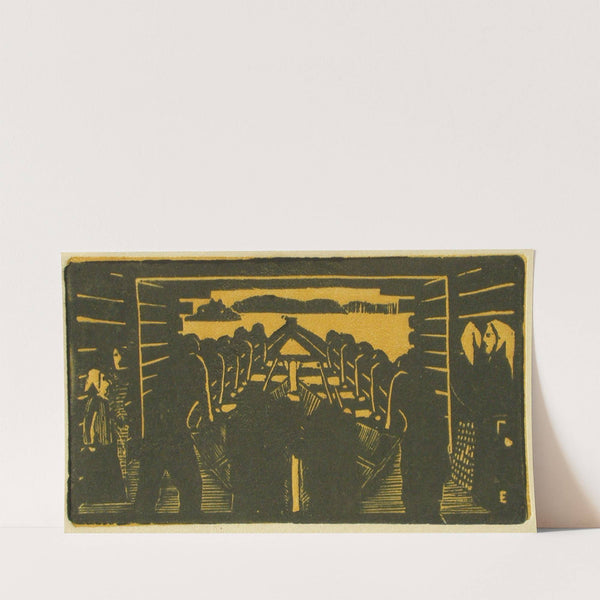 Kirkkovene työnnetään vesille (1903) by Eric O. W. Ehrström