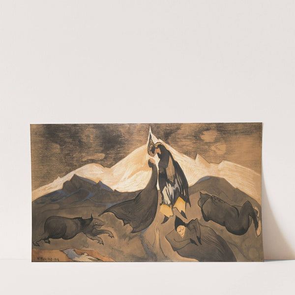 Kiss of a Mongolian prince (1915 - 1918) by Stanisław Ignacy Witkiewicz