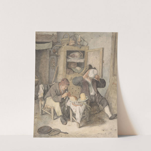 Kitchen Scene (1687) by Cornelis Dusart