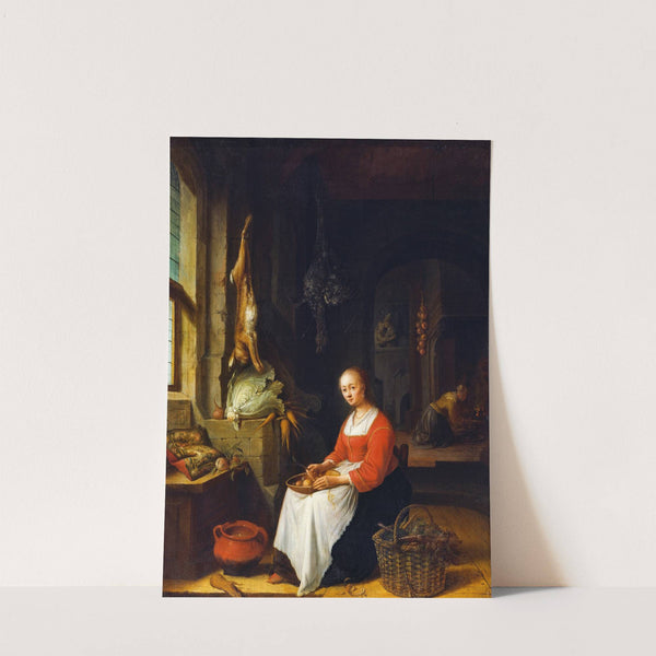 Kitchen Scene by Jan Adriaensz van Staveren