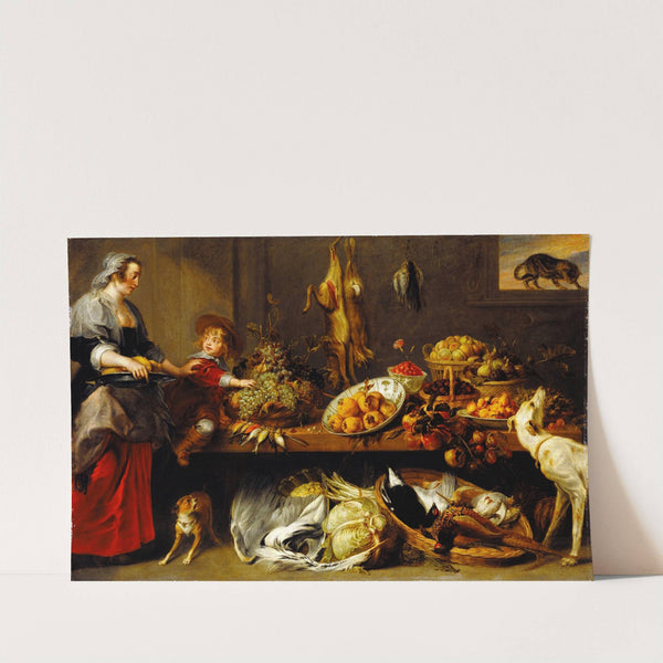 Kitchen Still Life with a Maid and Young Boy by Frans Snyders