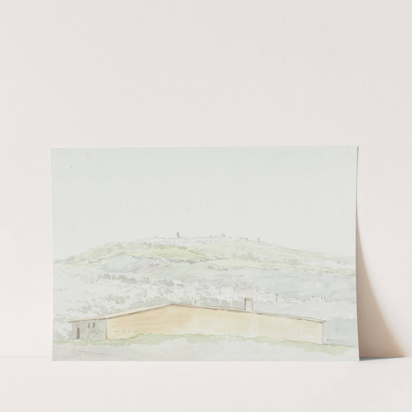 Klassieke zuil in haven van Brindisi (1778) by Abraham-Louis-Rodolphe Ducros