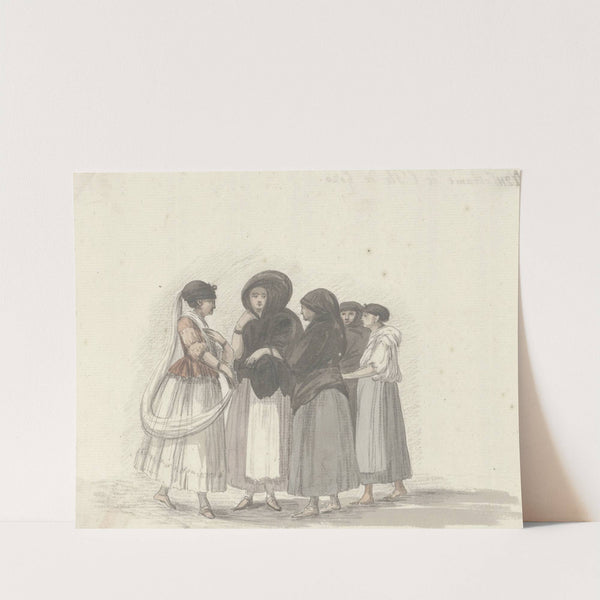 Klederdrachten van het eiland Ghozo (1778) by Abraham-Louis-Rodolphe Ducros