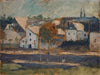 Kleine Stadt an Kanal