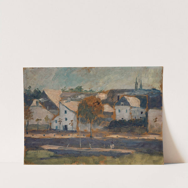 Kleine Stadt an Kanal by Ernst Schiess