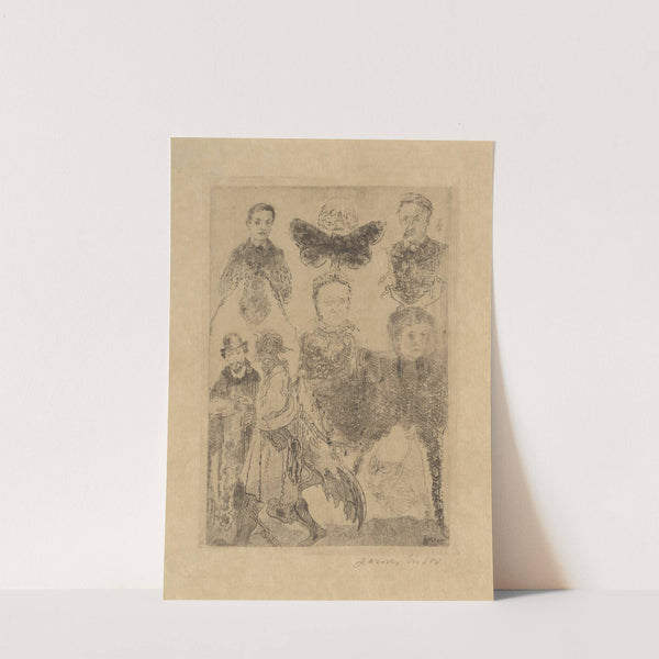 Kleine vreemdsoortige figuren by James Ensor