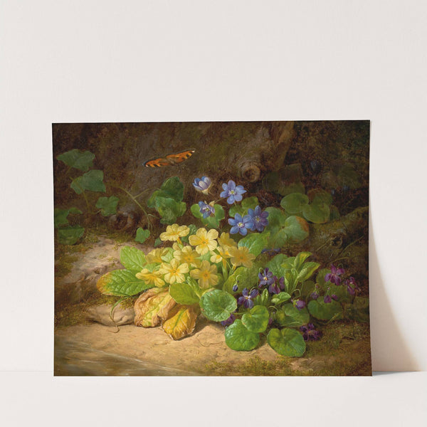 Kleines Blumenstück (Alpenblumen) by Josef Lauer