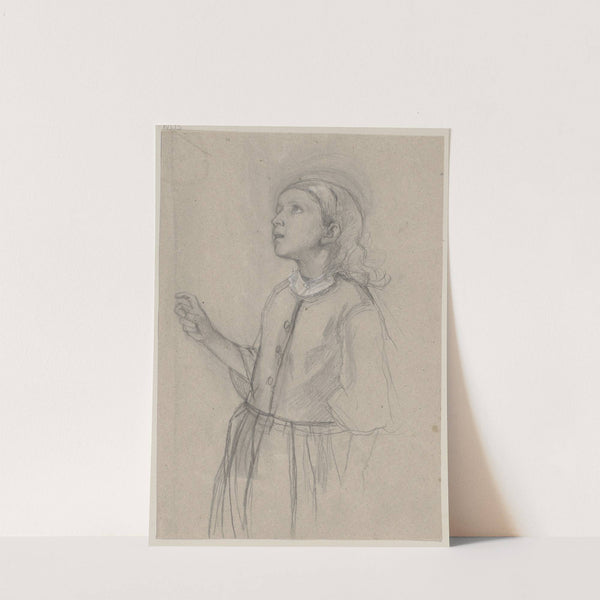 Kleines Mädchen, von links gezeichnet by Jakob Becker