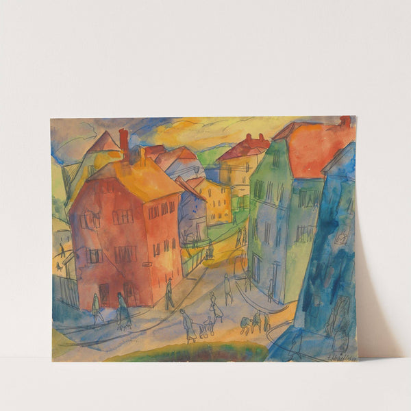 Kleinstadtstraße (1918) by Fritz Schaefler