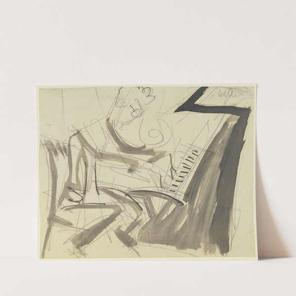 Klemperer at the piano (1915) by Ernst Ludwig Kirchner