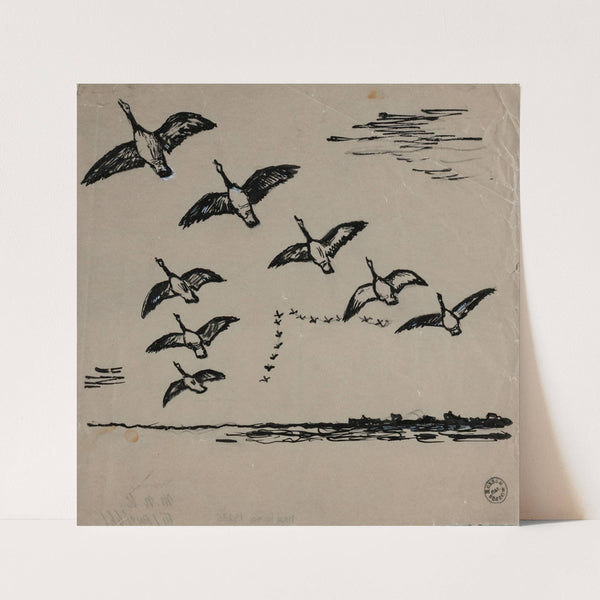 Klucz lecących ptaków by Ivan Ivanec