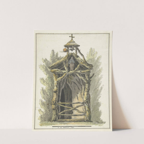 Kluizenaarshut met heiligenbeeld (c. 1782 - c. 1837) by Pieter Bartholomeusz. Barbiers