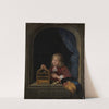 Knabe mit Vogelkäfig im Fenster by Frans van Mieris the Elder