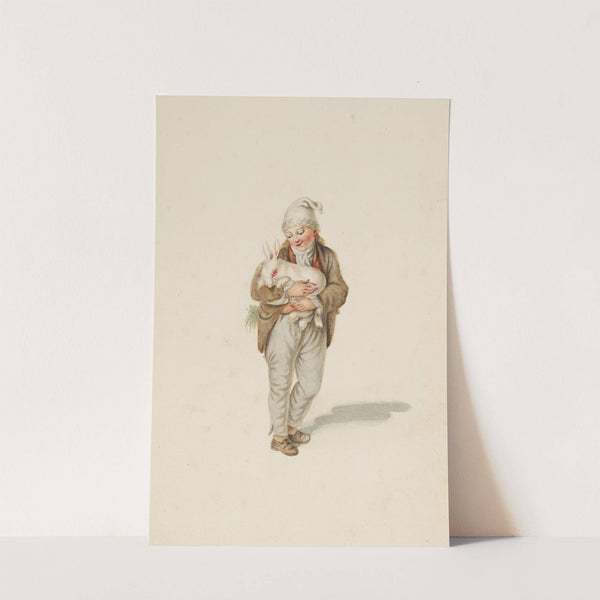 Knabe mit weissem Kaninchen (1801 - 1814) by Gottfried Mind