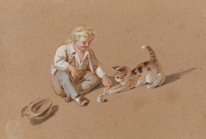 Knabe und Katze (1827)