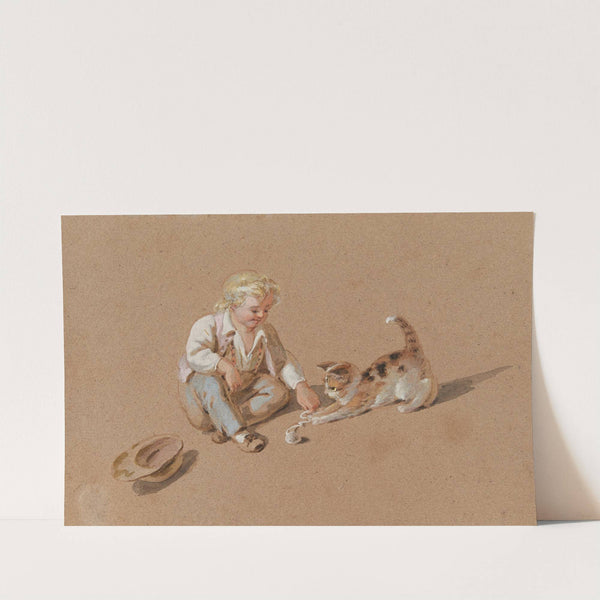 Knabe und Katze (1827) by Franz Niklaus König