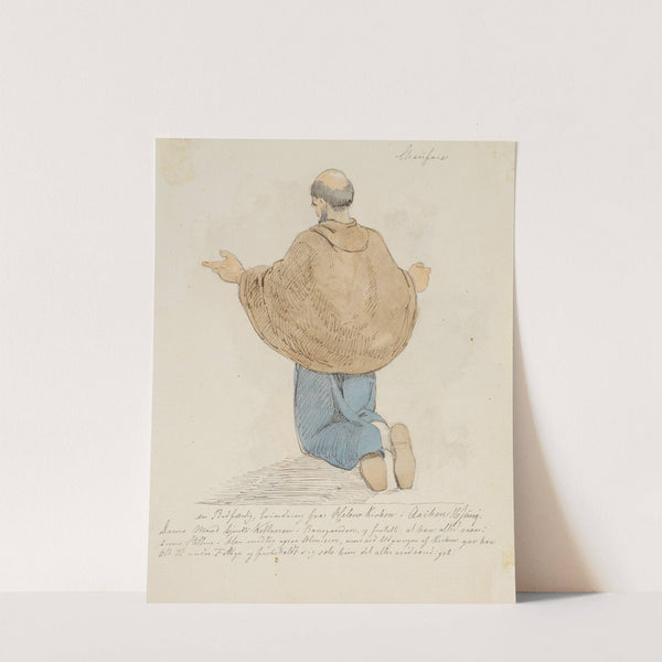 Knælende mand by Johan Thomas Lundbye