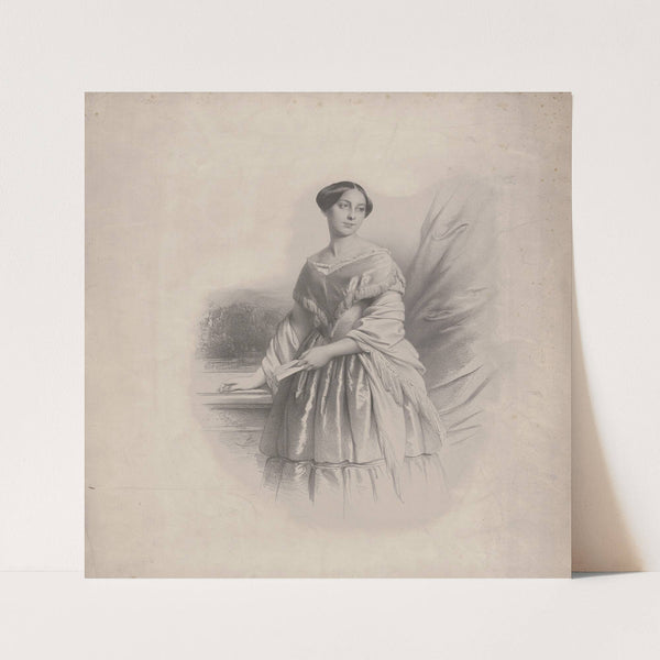 Knee-length portrait of a lady (1843) by Jakob Becker