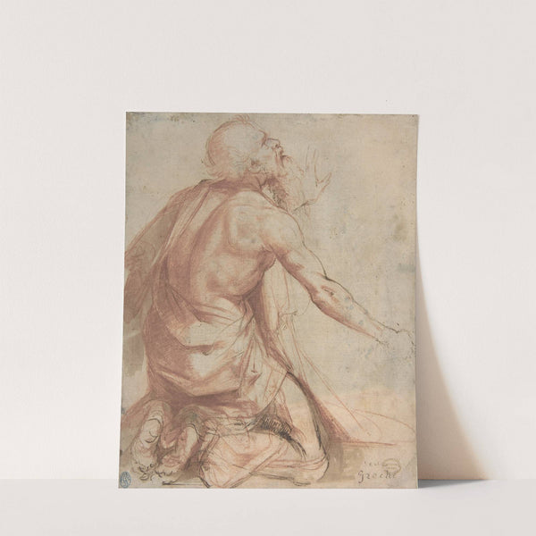 Kneeling Bearded Old Man by Nosadella (Giovanni Francesco Bezzi)