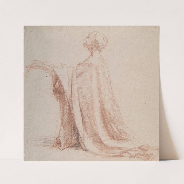 Kneeling Draped Figure by Alexandre Laemlein